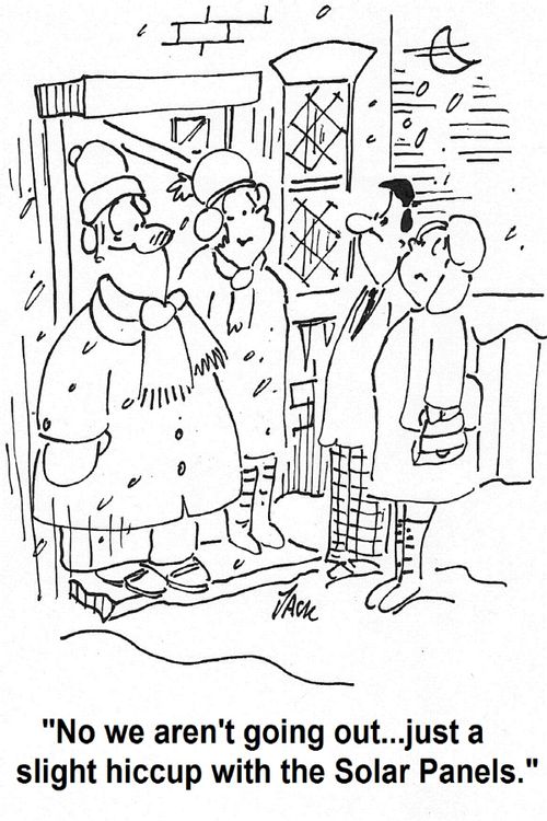 'No we aren't going out...just a slight hiccup with the Solar Panels.'