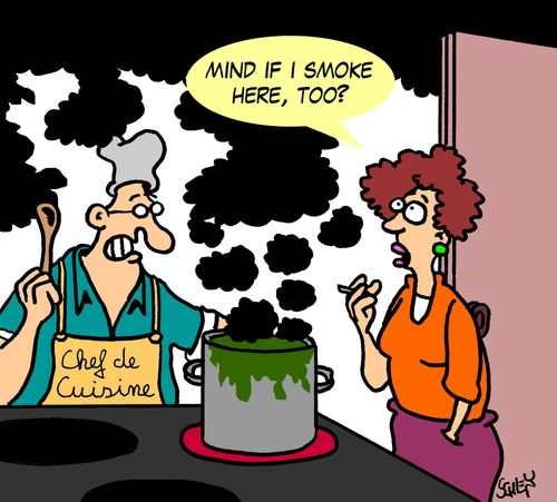 'Mind if I smoke here, too?'