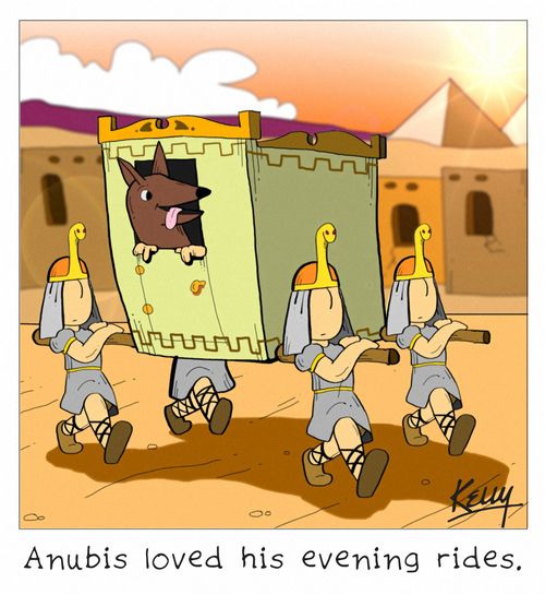 Anubis loved his evening rides.