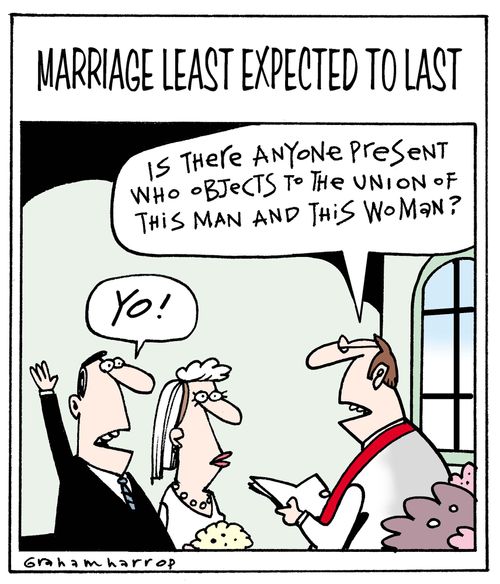 Marriage least expected to last...