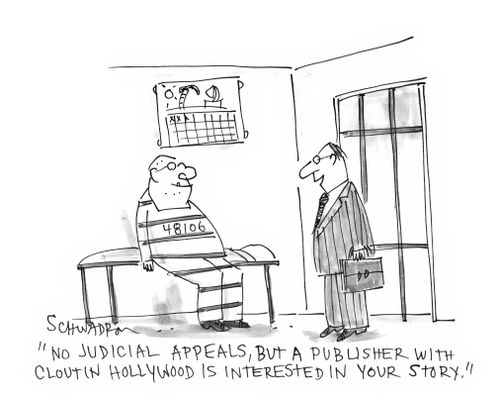 'No judicial appeals, but a publisher with clout in Hollywood is interested in your story.'