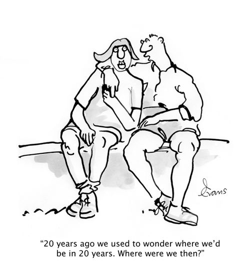 '20 years ago we used to wonder where we'd be in 20 years. Where were we then?'