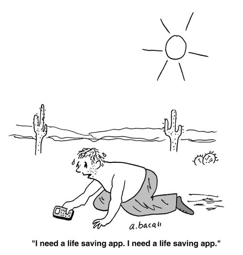 'I need a life saving app. I need a life saving app.'