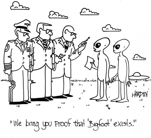 'We bring you proof that 'Bigfoot' exists.'