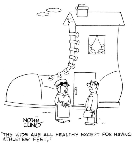 'The kids are all healthy except for having athletes' feet.'