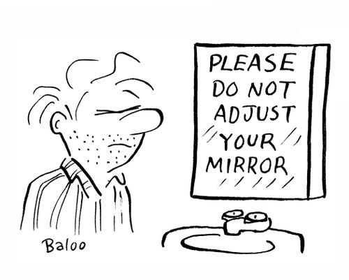 Please do not adjust your mirror.