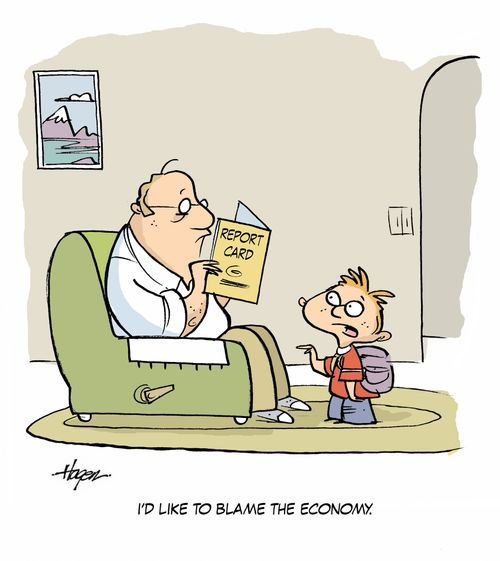 'I'd like to blame the economy.'