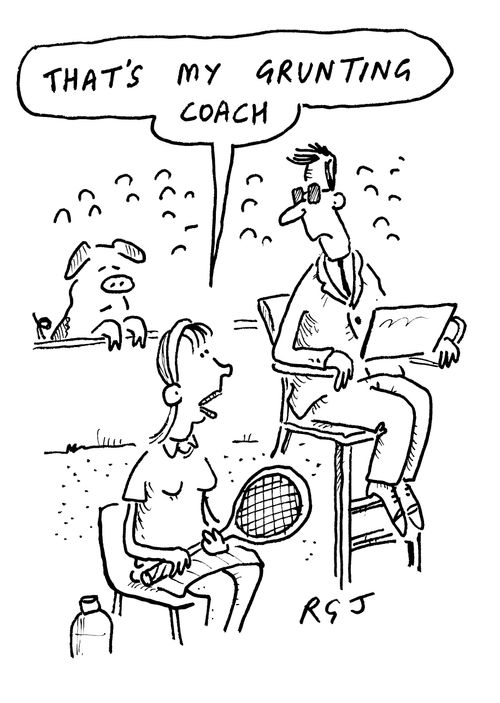 'That's my grunting coach.'