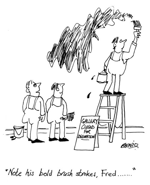'Note his bold brush strokes, Fred...'