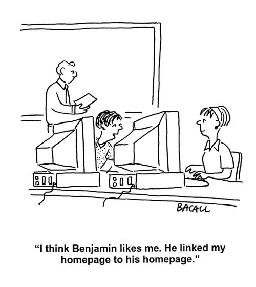 'I think Benjamin like me. He linked my homepage to his homepage.'
