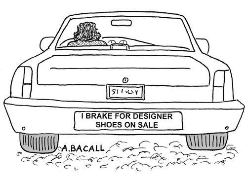 I brake for designer shoes on sale.