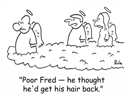 'Poor Fred -- he thought he'd get his hair back.'