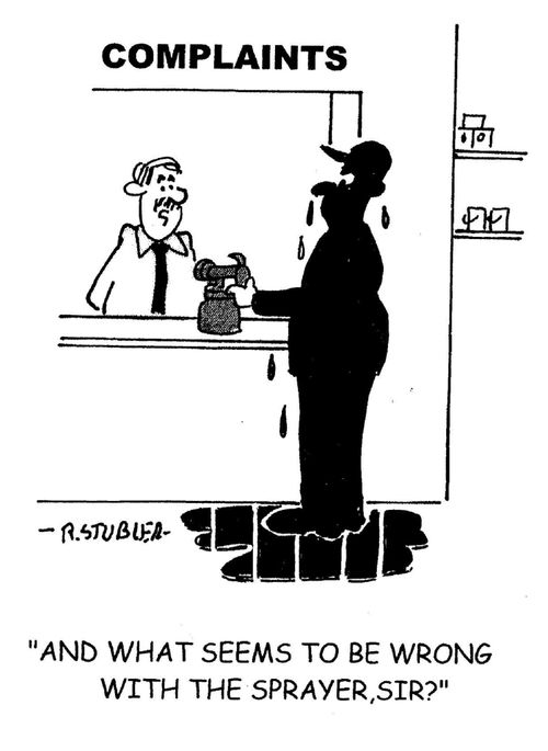 'And what seems to be wrong with the sprayer, sir?'