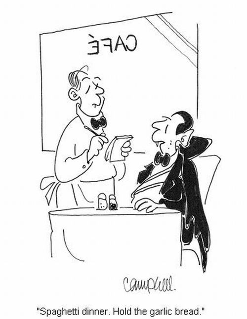 'Spaghetti dinner. Hold the garlic bread.'