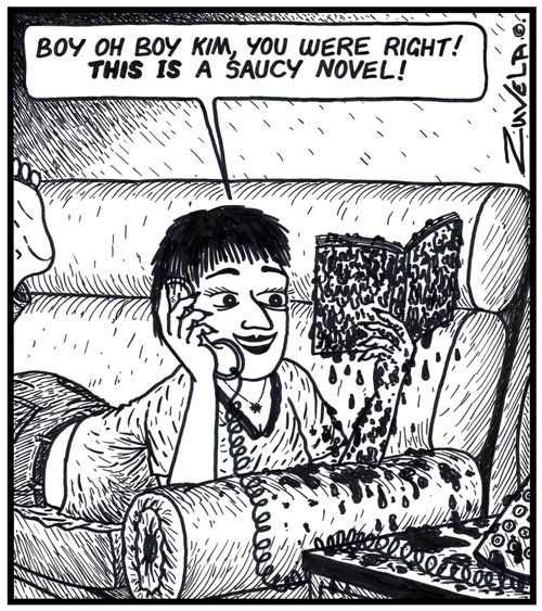 Boy oh boy Kim, you were right! THIS IS a saucy novel!