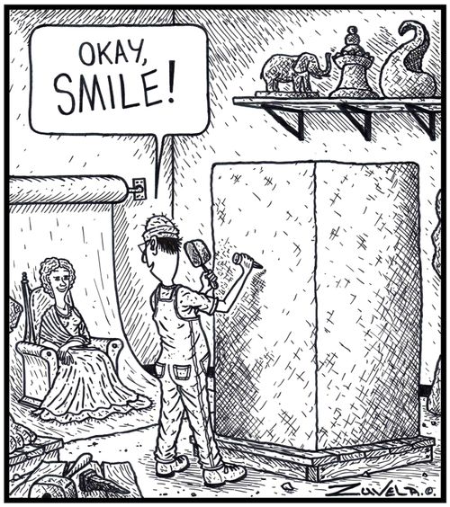 Sculptor: 'Okay, SMILE!' 