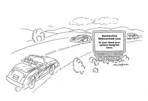 Acmeville welcomes you to leave your carbon footprint here.