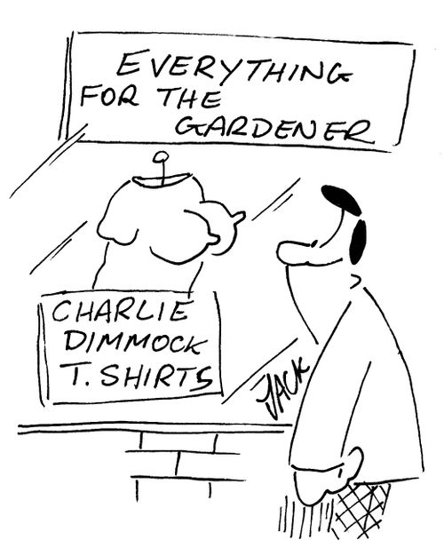 Charlie Dimmock T-shirts for gardeners.