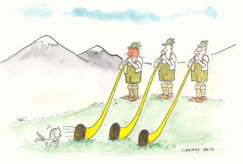 Rabbit in Alpine Horn.