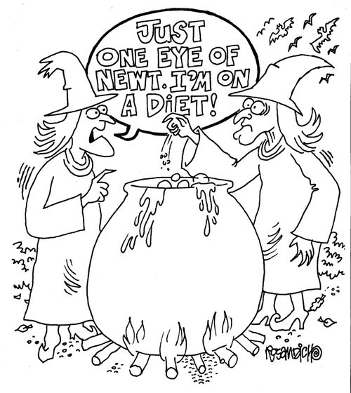 "Just one eye of newt. I'm on a diet!"