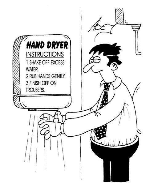 Hand dryer instructions