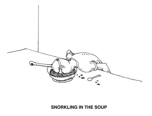 Snorkling in the soup