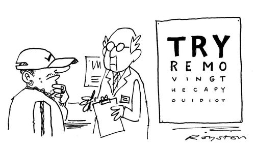 Letters read: 'Try removing the cap you idiot.'