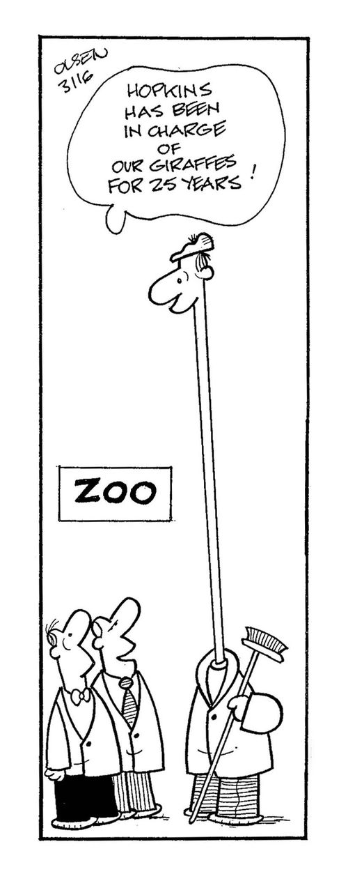 "Hopkins has been in charge of our giraffes for 25 years!"