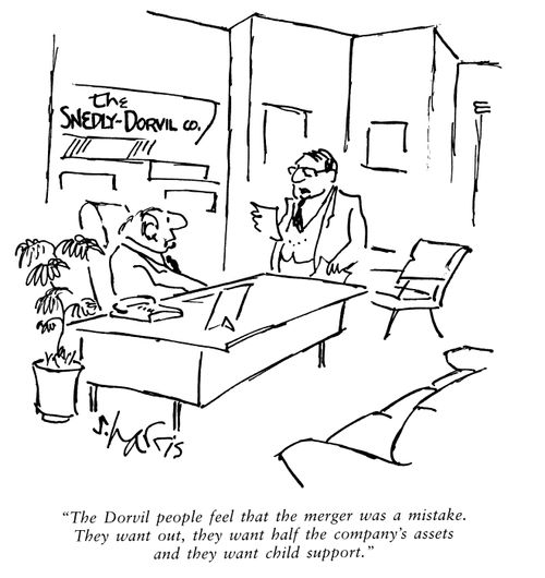 'The Dorvil people feel that the merger was a mistake.  They want out, they want half the company's assets and they want child support.'