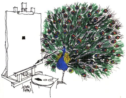 Peacock Modern Art Portrait.