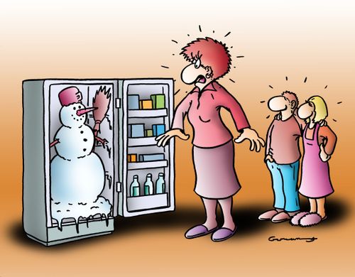 Snowman in the Freezer.