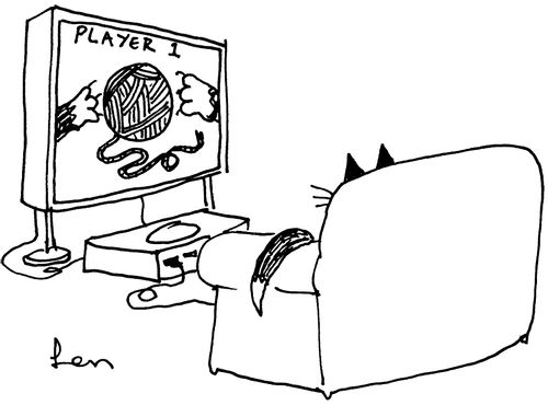 Cat computer game.