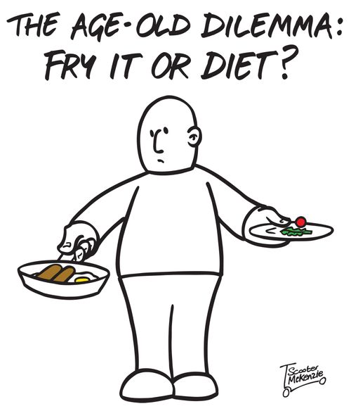 The age old dilemma: fry it or diet?