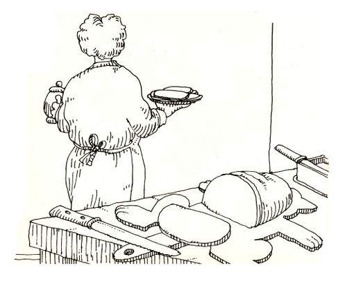 101 uses of a dead cat: chopping board.