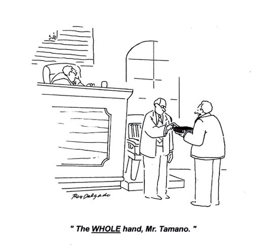 'The whole hand, Mr. Tamano.'