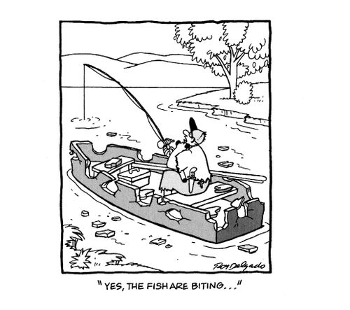 'Yes, the fish are biting...'