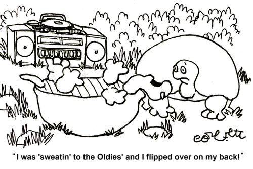 'I was 'Sweatin' To The Oldies', and I flipped over on my back!'