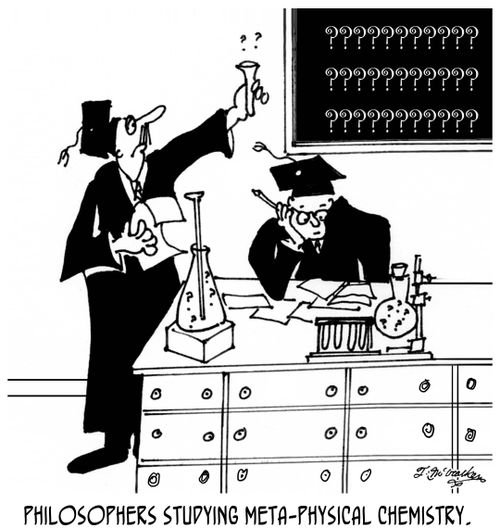 Philosophers studying meta-physical chemistry.