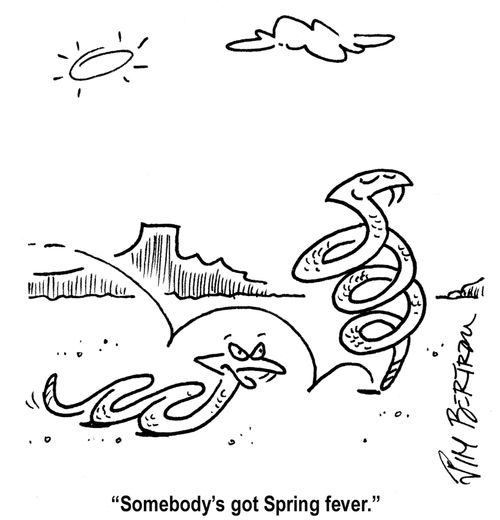 "Somebody's got spring fever."