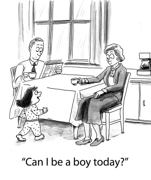 'Can I be a boy today'