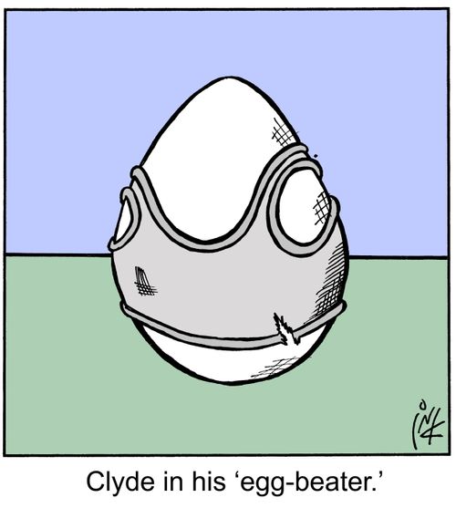 Clyde in his 'egg-beater.'