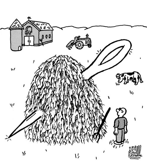 Big needle in a hay stack.