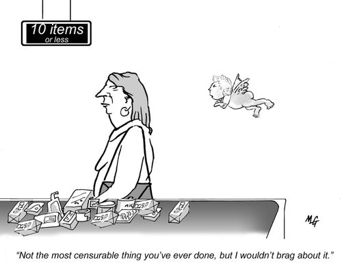 'Not the most censurable thing you've every done, but I wouldn't brag about it.'