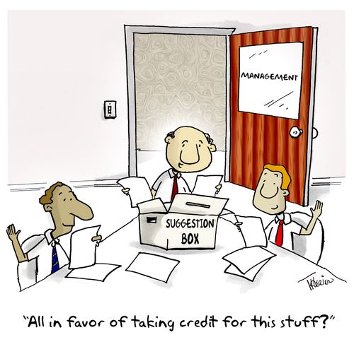 'All in favor for taking credit for this stuff?'