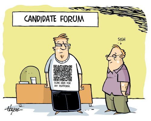 Candidate Forum: Scan here for my platform.