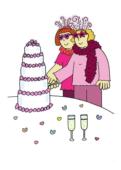 Lesbian civil partnership.