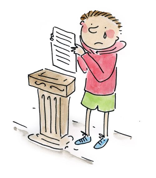 Reading a Eulogy.