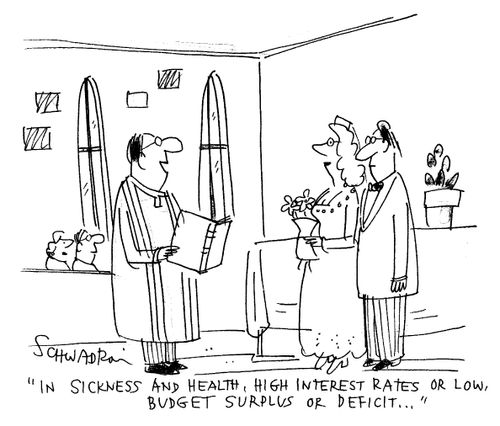 In sickness and in health, high interest rates or low....