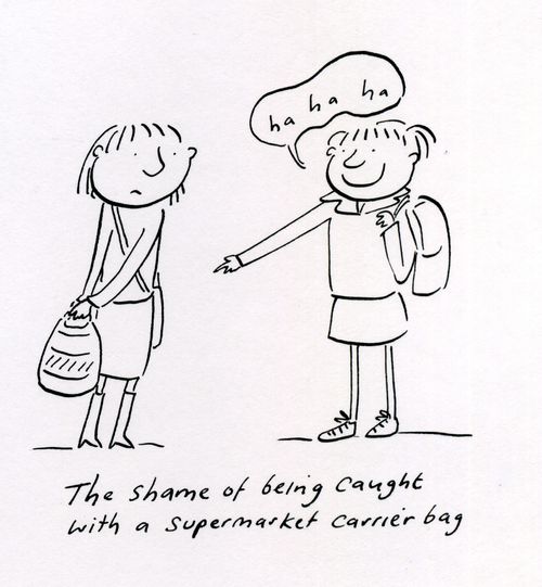 Carrier bag shame.