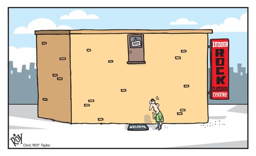 Indoor Rock climbing.